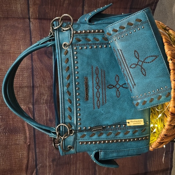 Montana West Handbags - MontanaWest Purse and Wallet‐ teal